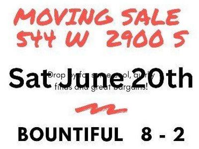 Moving Sale - June 20th in Bountiful! Great Backyard Deals & Treasures (8 AM - 2 PM)