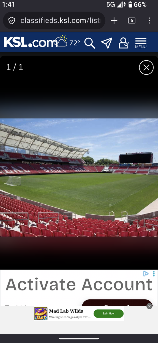 RSL vs POR, 2 Tickets $25 each