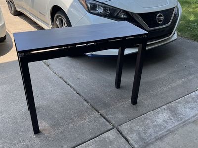 Modern Narrow Console Table Entryway Sofa Table with Silver Accents