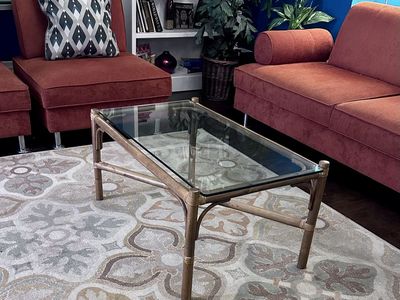 Vintage rattan coffee table
