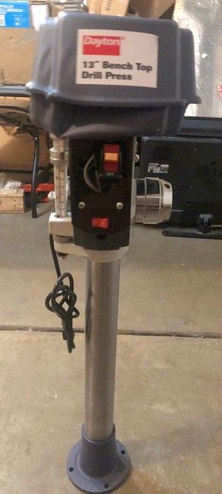 Dayton 13-Inch Bench Top Drill Press Head Unit Assembly Model 54ZW27 1/2 HP - Missing Parts