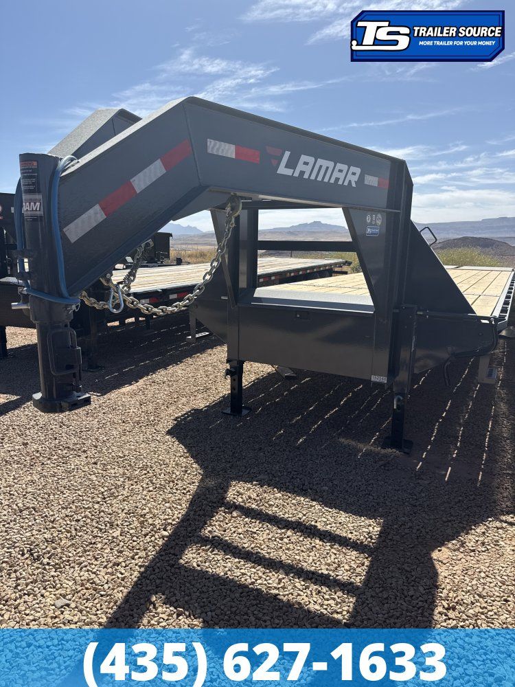 8.5x32 Lamar FD Gooseneck Equipment Trailer - 25K GVWR - Max Ramps