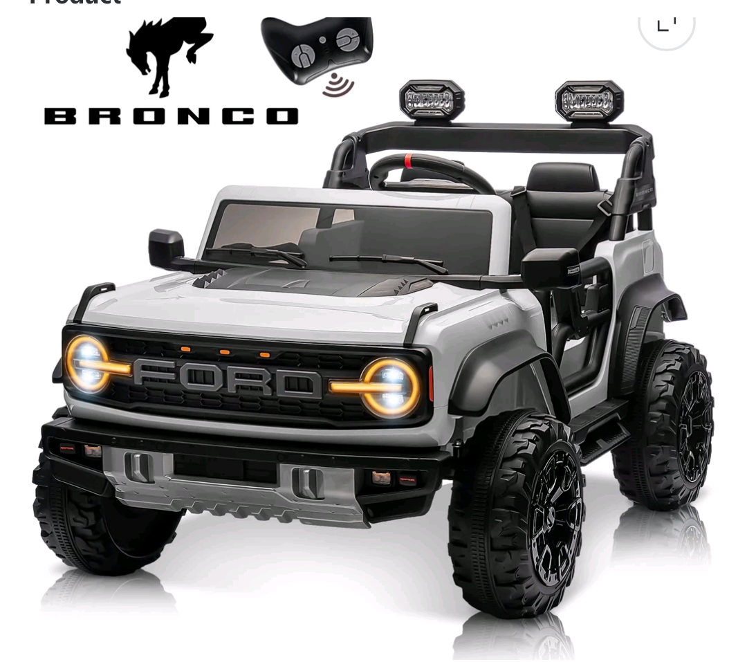Ford Bronco Ride-On Car Kids Electric Vehicle with Remote Control