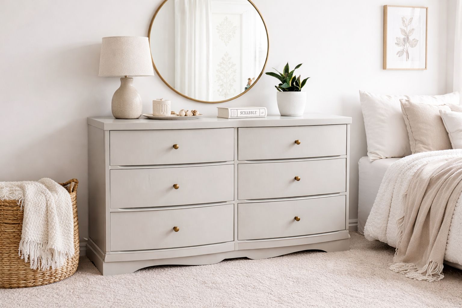 Soft Neutral 6-Drawer Dresser