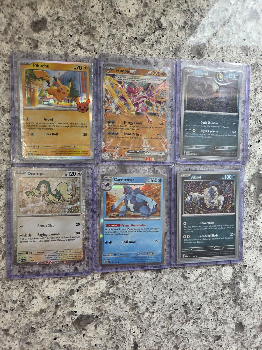 Pokémon cards 6 for 60 dollars 