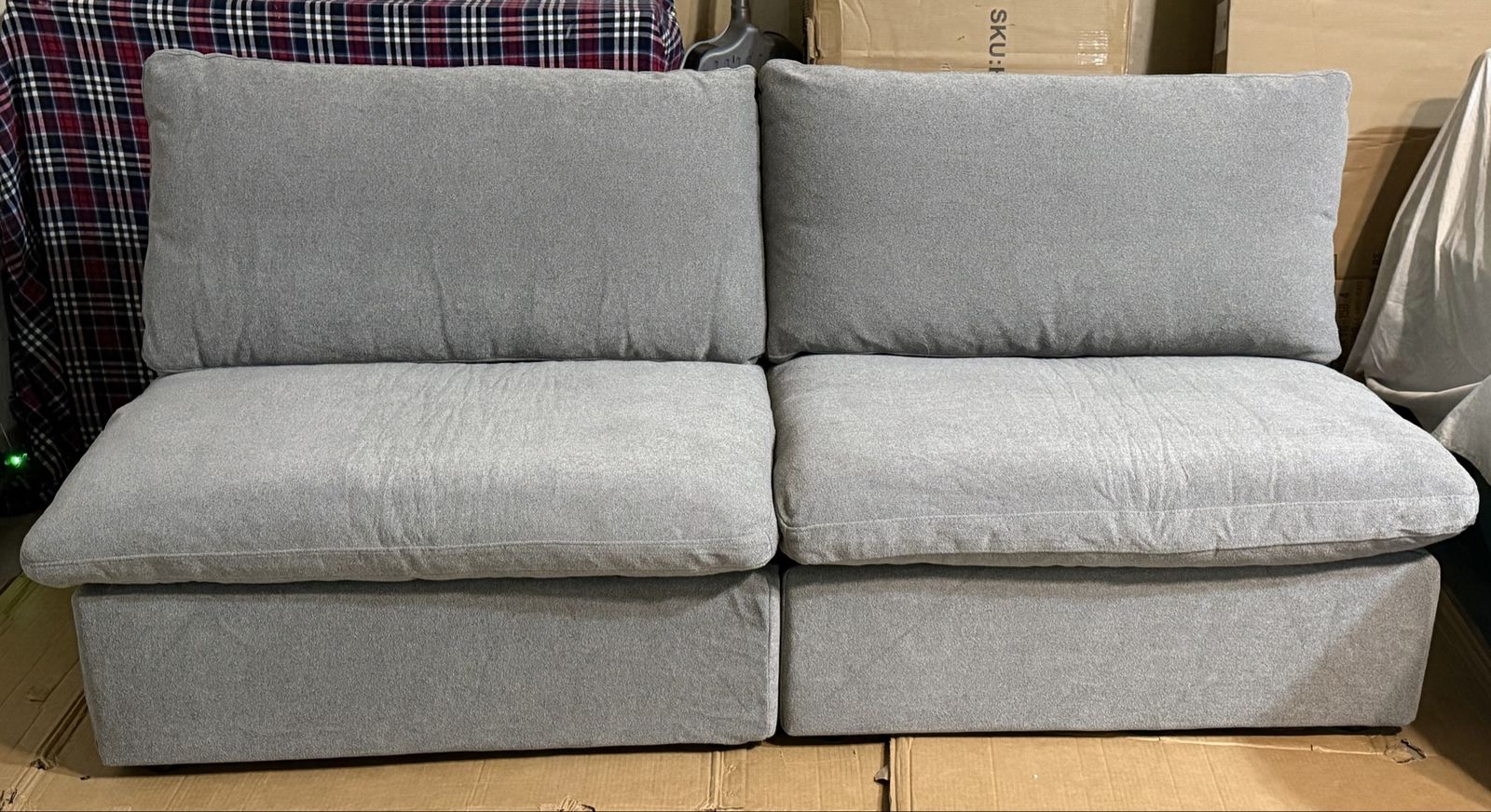 2 armless chairs