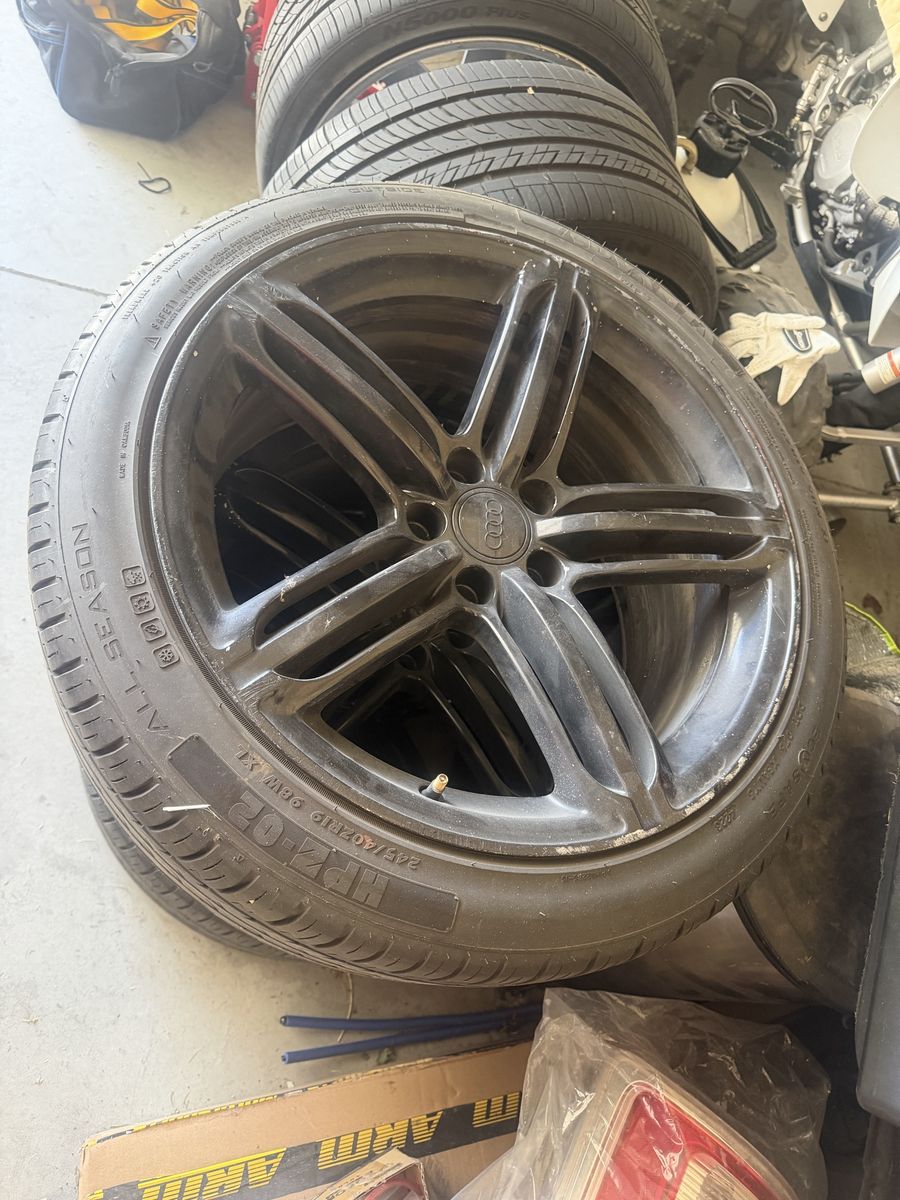 Wheels and 3 tires. 19x8.5 5x112