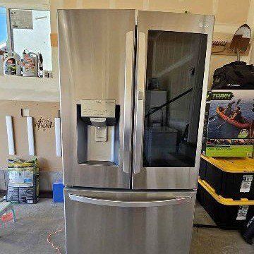 LG ThinQ French Door Refrigerator - Stainless Steel, Ice & Water Dispenser