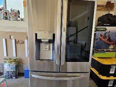 LG ThinQ French Door Refrigerator - Stainless Steel, Ice & Water Dispenser