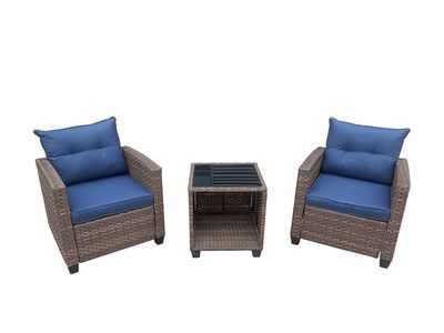 3 Pieces Outdoor Patio Set