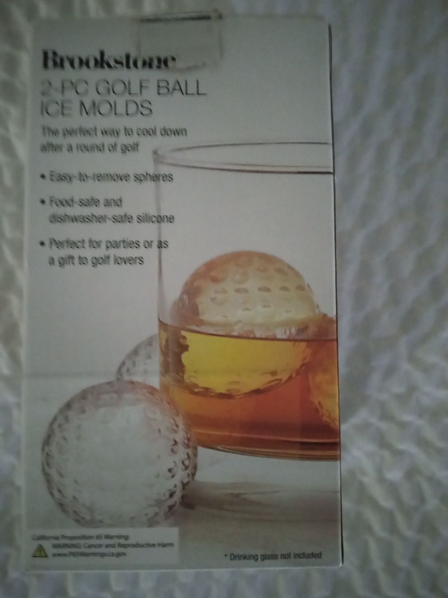Golf ball ice cube molds 2 piece