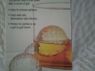 Golf ball ice cube molds 2 piece