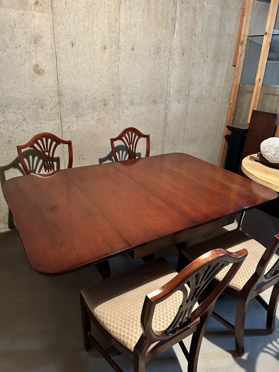 Dining table and chairs