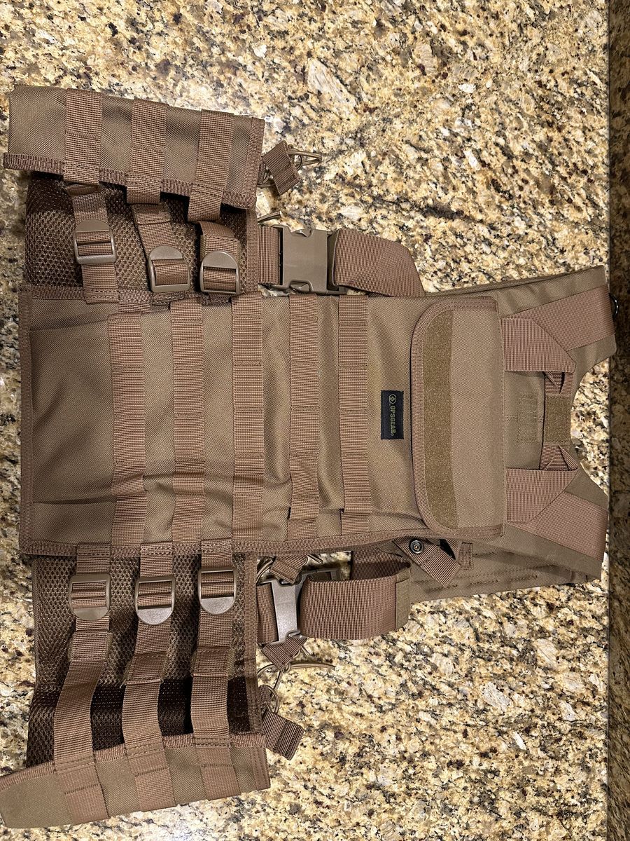 Military Tactical Gear Molle Chest Rig Vest - Coyote Brown - Brand New