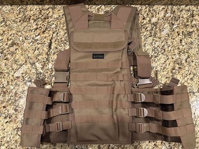 Military Tactical Gear Molle Chest Rig Vest - Coyote Brown - Brand New