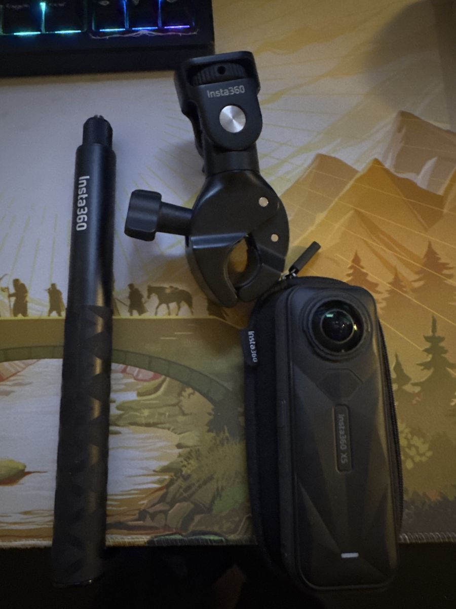 Insta360 X5 360-Degree 8K Camera Kit with Motorcycle Mount, Invisible Selfie Stick, & 1TB Storage