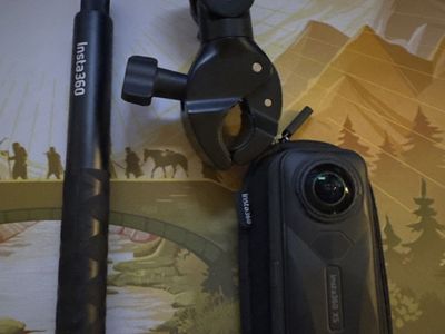 Insta360 X5 360-Degree 8K Camera Kit with Motorcycle Mount, Invisible Selfie Stick, & 1TB Storage