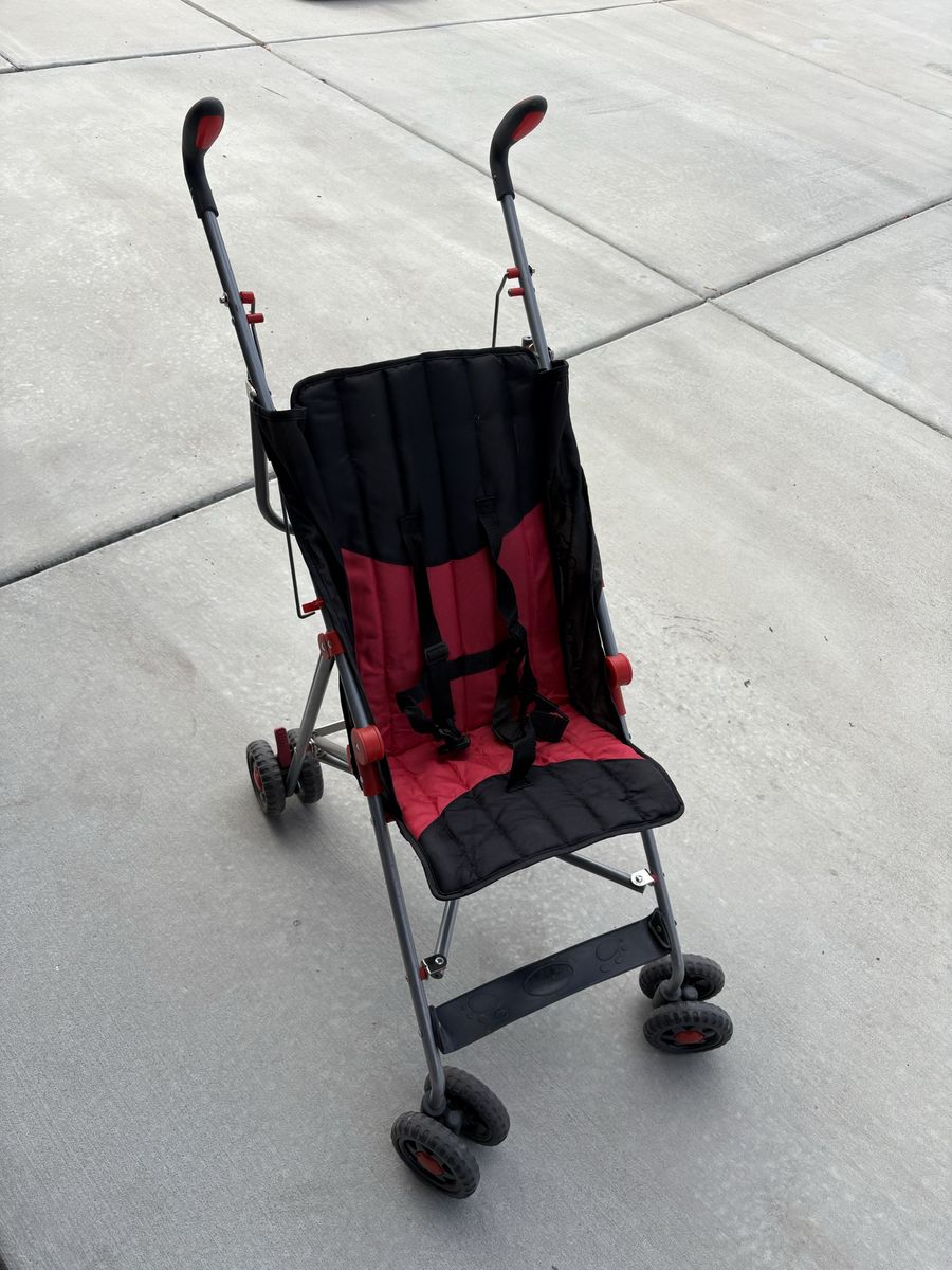 Red & Black Foldable Stroller