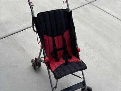 Red & Black Foldable Stroller