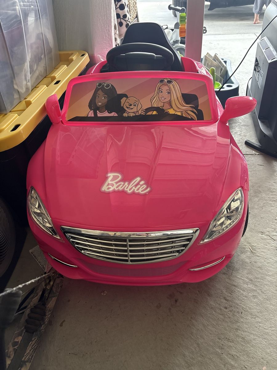 6V Barbie Convertible Ride on Car with optional remote