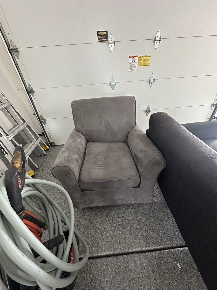 Gray Fabric Armchair rocker