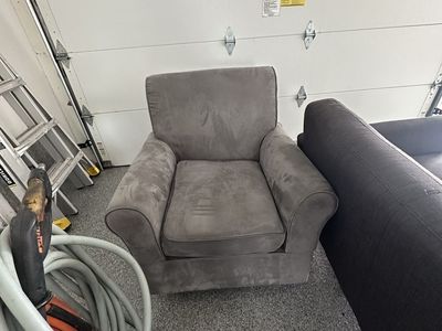 Gray Fabric Armchair rocker