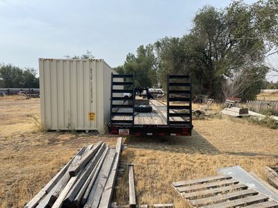 2015 Big Tex 25GN-40 Gooseneck Flatbed Trailer - 40 ft, Dual Axle, Fold-Down Ramps