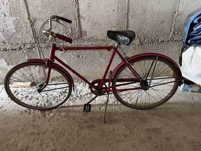 Vintage Schwinn Red Cruiser Bicycle with Fenders