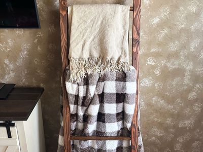 Handmade Blanket Ladders; Rustic Home Decor & Storage