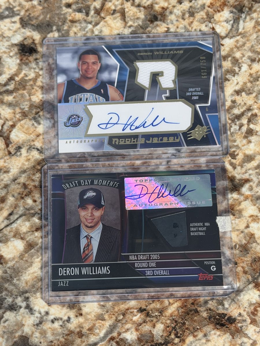 Deron Williams Utah Jazz Rookie Jersey Autograph & Draft Day Moments Cards