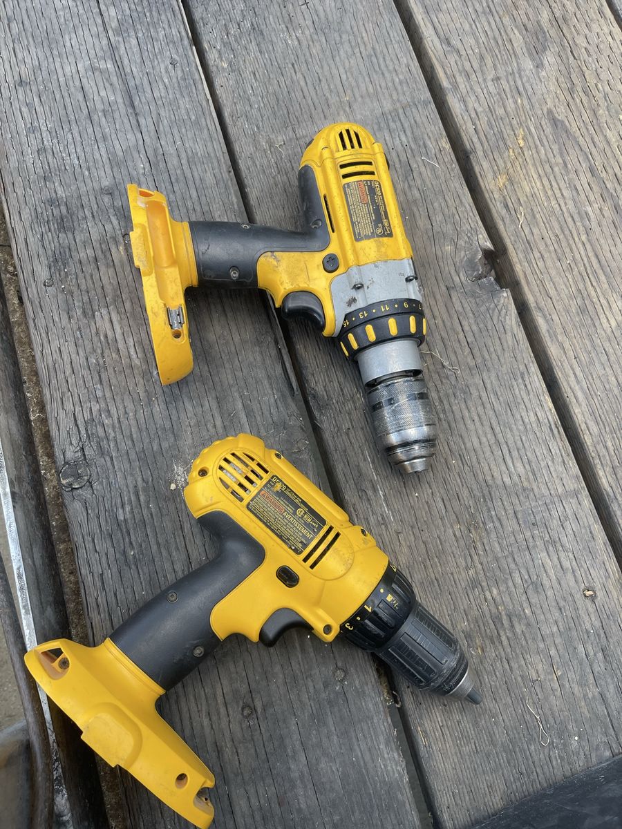 DEWALT Cordless Drills - 2 Pack - Used (Batteries Not Included)