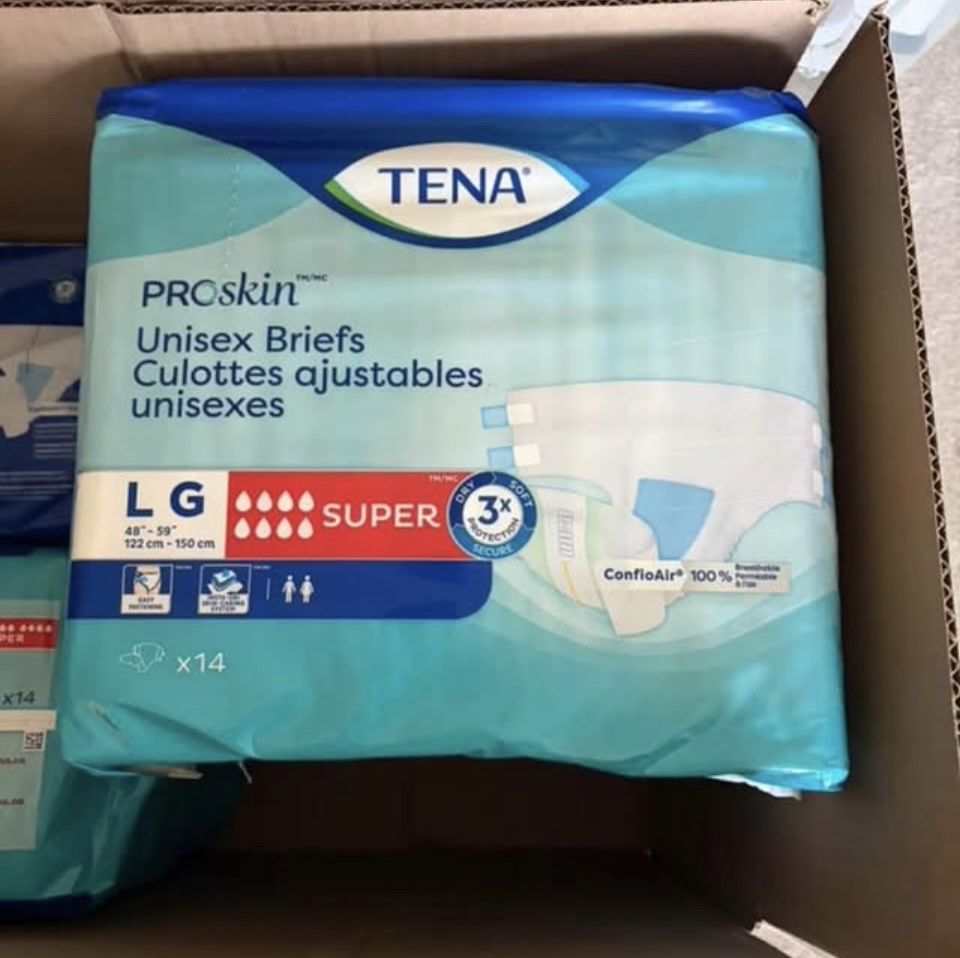 TENA ProSkin Unisex Briefs Super Size Large 48"-59" (14 Count per Pack) • 2 available