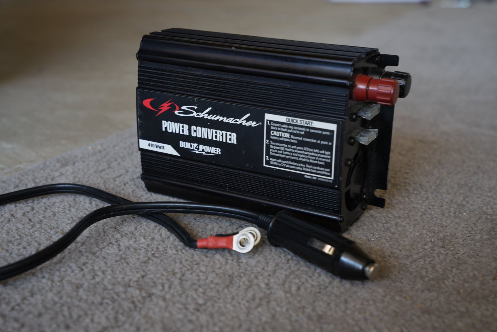 Schumacher 410W Power Inverter / 12V DC to 120V AC Converter + USB