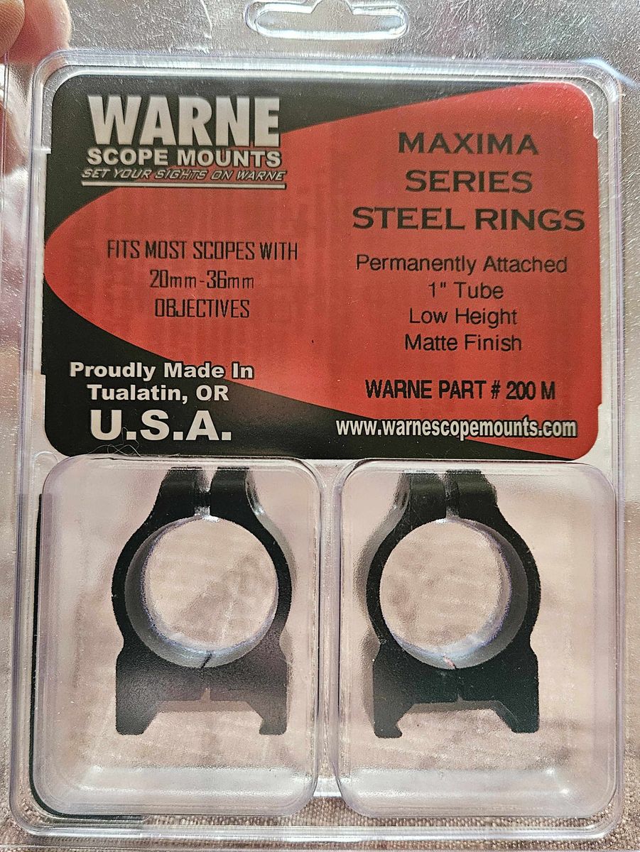 Warne scope mounts - Maxima Series - 1" Tube Low Height