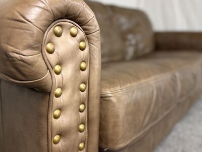 Brown Leather Sofa