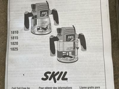 SKIL 1815 2-1/4 HP Variable Speed Router with Site Light and Fixed Base (Used)