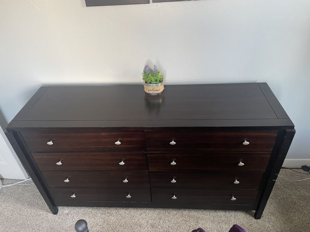 Solid Wood 8-Drawer Dresser – 67” Wide