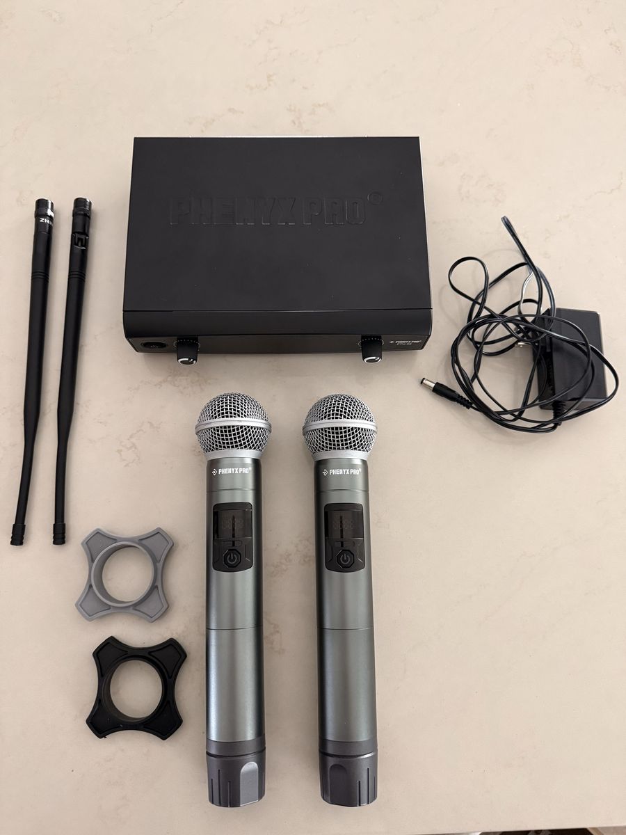 Phenyx Pro PTU-52 Dual Handheld Wireless Microphone System