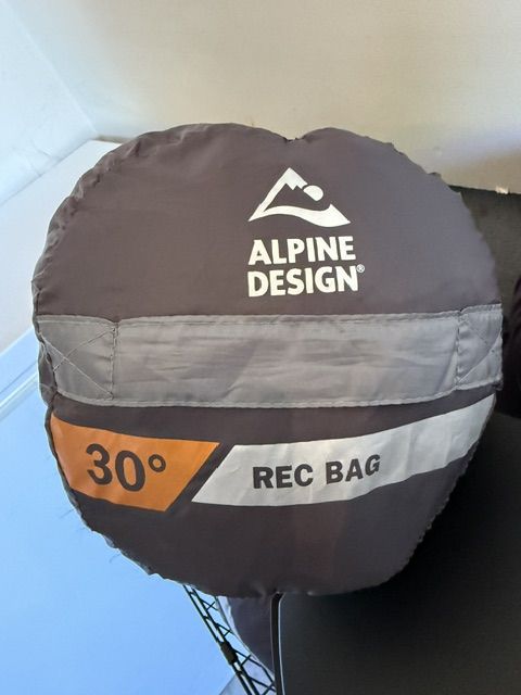 Alpine Design 30 Degree Rec Bag Sleeping Bag with Stuff Sack