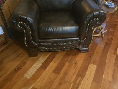 Vinyl sofas and chair
