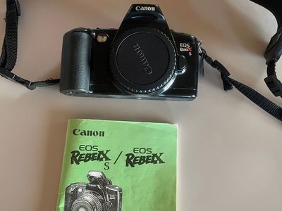 Canon Eos Reble X S Film Camera with Extra Lens & More