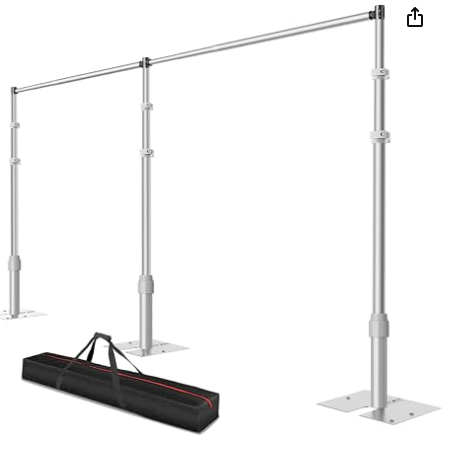 Heavy Duty Backdrop Stand 10x20ft, Pipe and Drape Background Stand