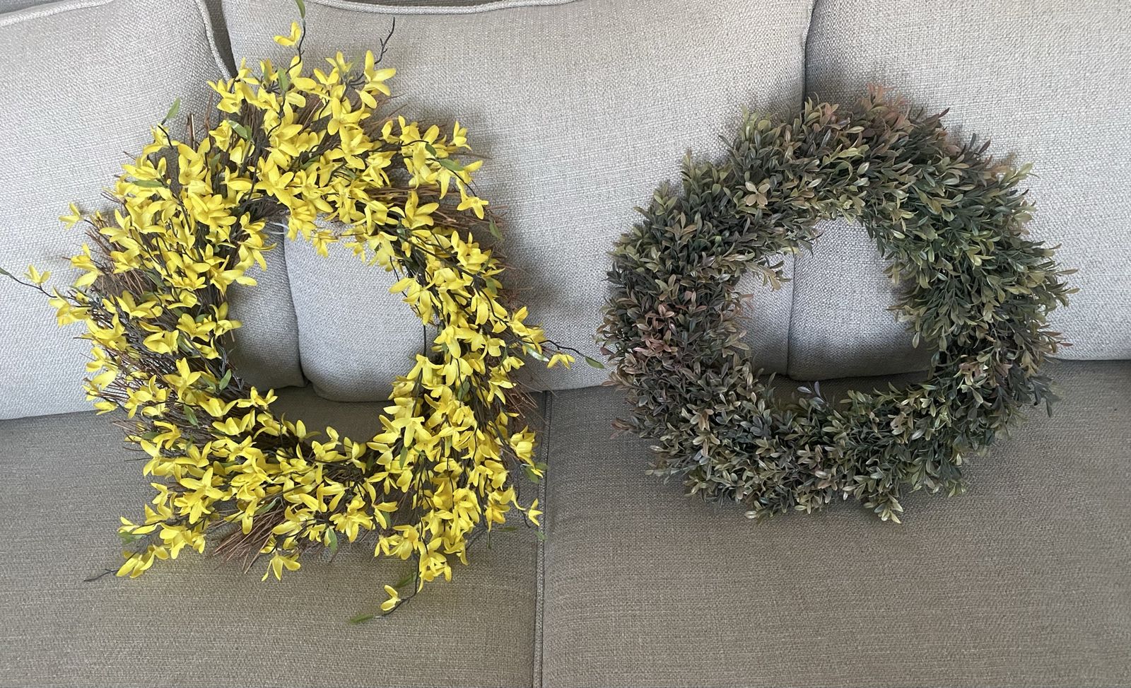 2 Beautiful Wreaths ~ Spring Farmhouse Home Decor