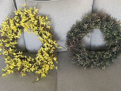 2 Beautiful Wreaths ~ Spring Farmhouse Home Decor