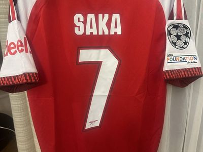 Arsenal FC soccer jersey player Saka size available M, L and XL