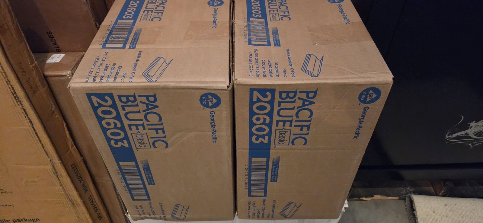 Pacific Blue C-Fold Paper Towels, 1 Ply, White (Price Includes 2 Cases = 4800 Towels)