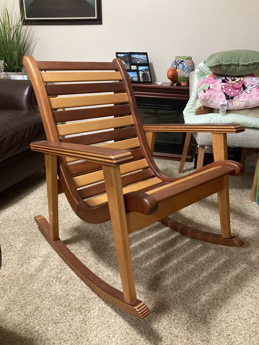Custom all wood rocking chair