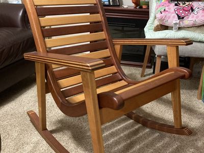 Custom all wood rocking chair