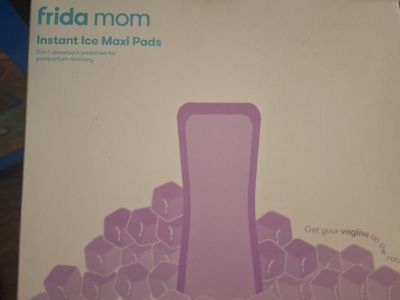 Frida Mom Instant Ice Maxi Pads - 2-in-1 Absorbent Padsicles for Postpartum Recovery, 8 Count