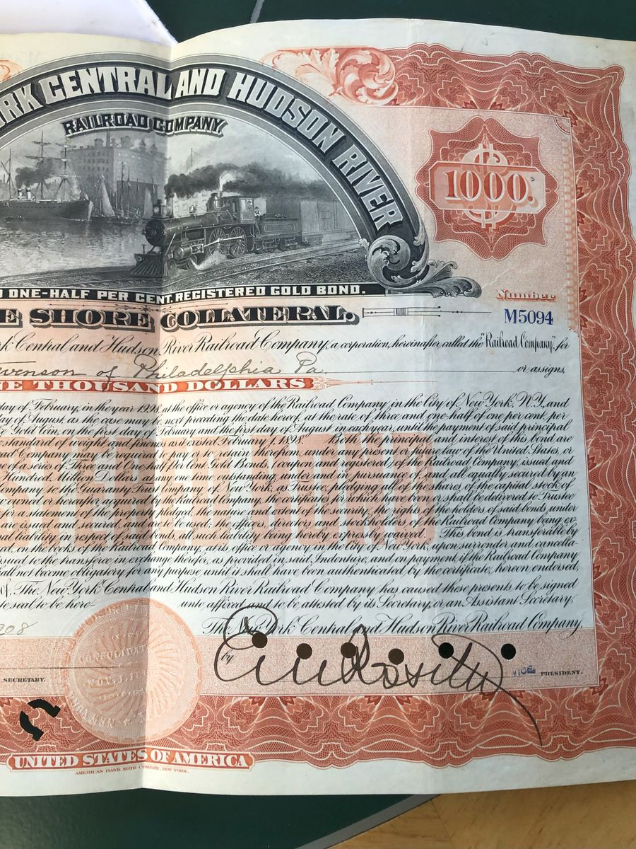 Railroad Company Principal and Interest Payable